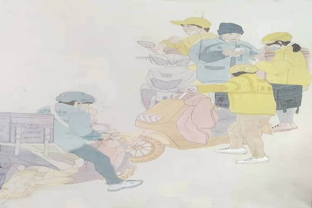 青岛大学美术学院毕业作品｜国画-《待到春暖花开时》-创作者 赵慧 -指导老师 姜东昭