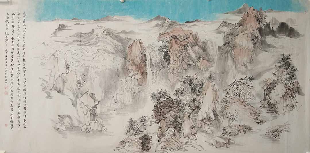 青岛农业大学 | 中国画与鉴赏方向 | 《落尘》创作者：杨光 指导老师：郭韵华